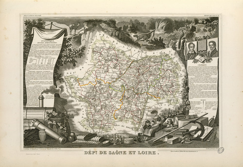 Levasseur, Victor. Département de Saône-et-Loire. 1854 / Ville de Toulouse, Bibliothèque d'Étude et du Patrimoine-Rosalis, Mf. 5