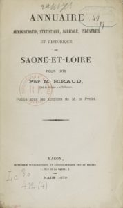 Annuaire administratif, statistique, agricole, industriel et historique de Saône-et-Loire