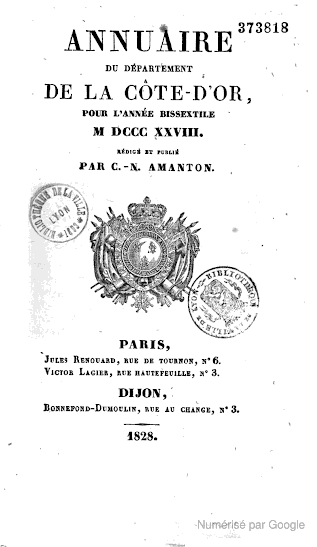 Annuaire du département de la Côte-d’Or