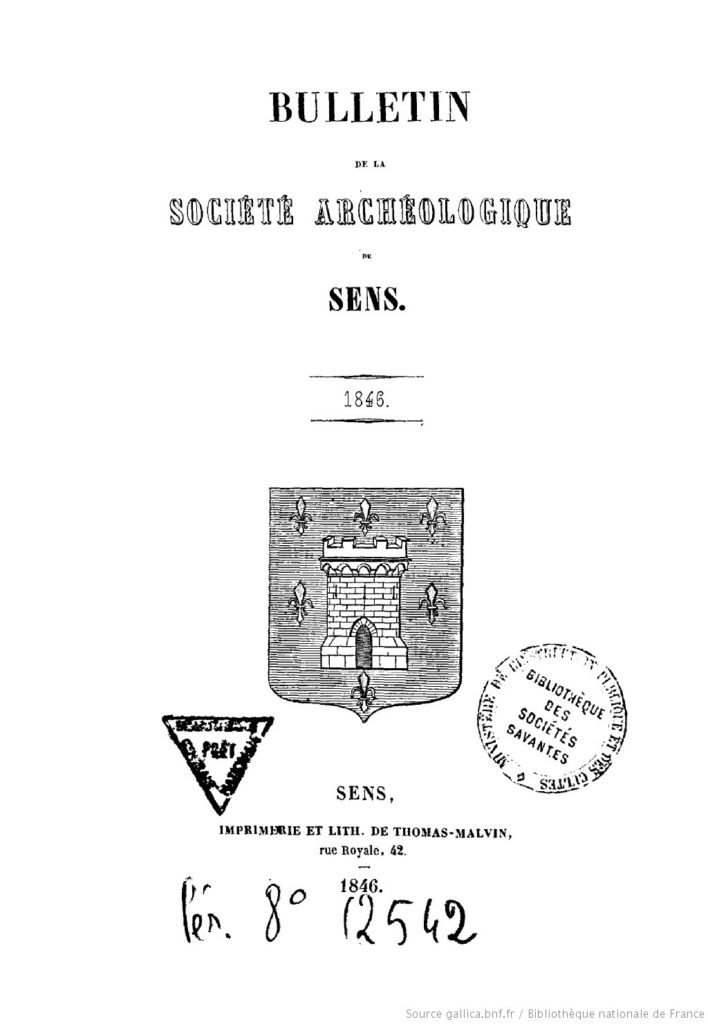 Bulletin de la Société archéologique de Sens