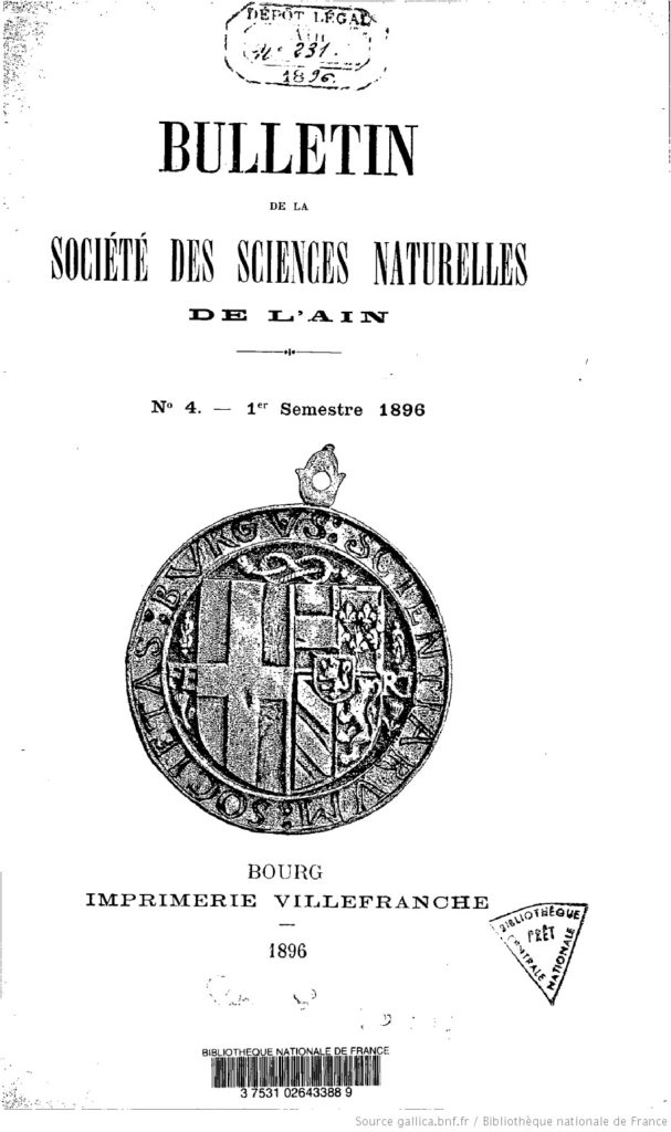 Bulletin de la Société des sciences naturelles de l’Ain