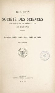 Bulletin de la Société des sciences historiques et naturelles de l’Yonne