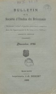 Bulletin de la Société d’études du Brionnais (Marcigny)