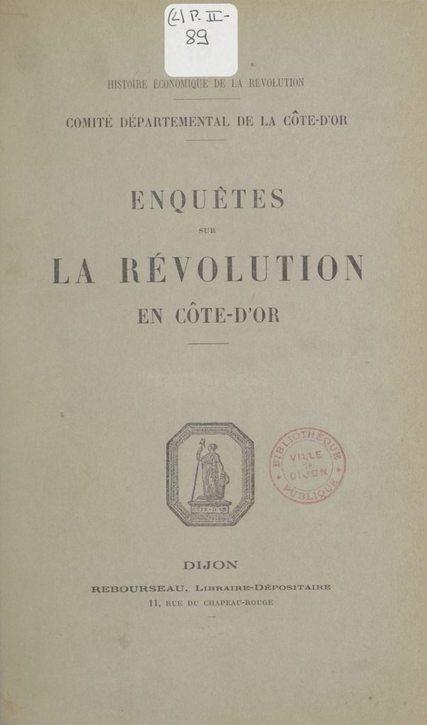 Enquêtes sur la Révolution en Côte-d’Or