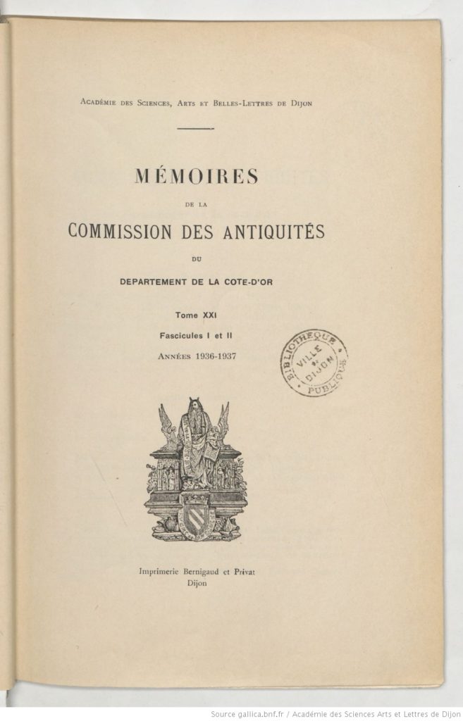 Mémoires de la Commission des antiquités du département de la Côte-d'Or