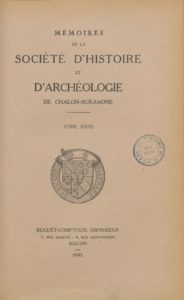 Mémoires de la Société d’histoire et d’archéologie de Chalon-sur-Saône