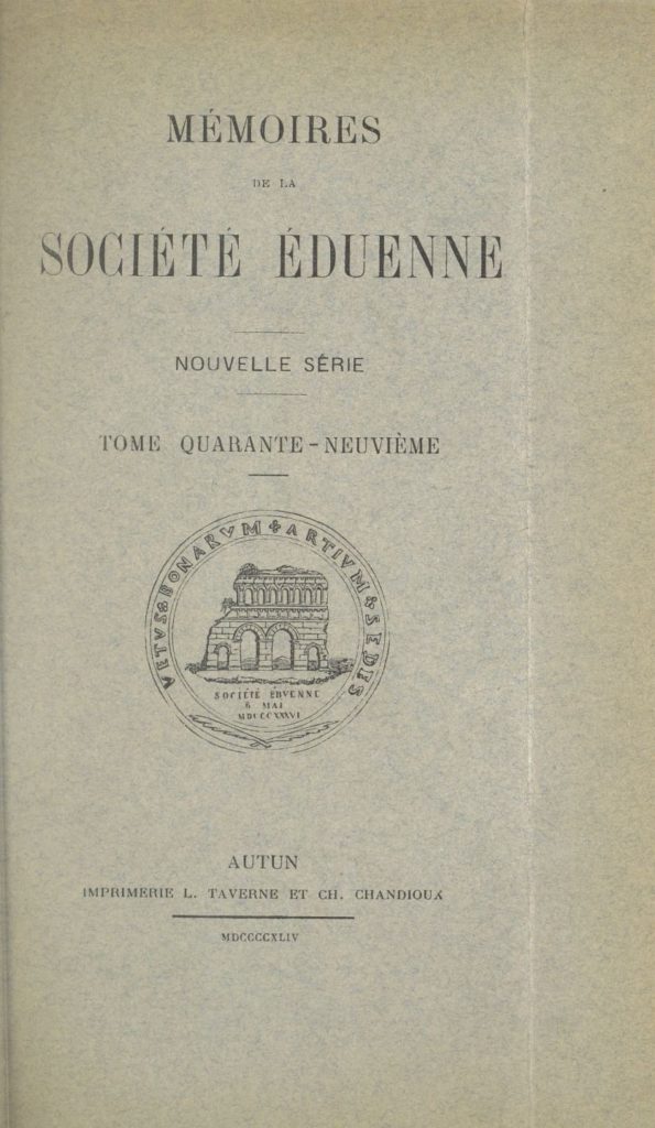 Mémoires de la Société éduenne (1872)