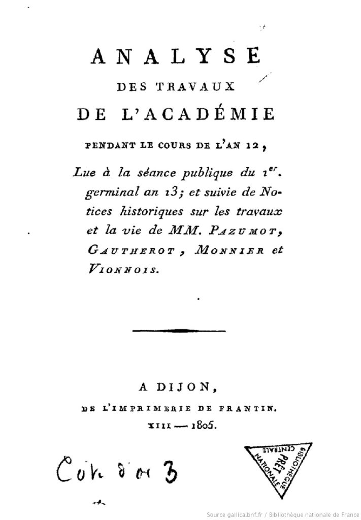 Notice de la séance publique tenue… par la Société libre d’agriculture, sciences et arts de Dijon